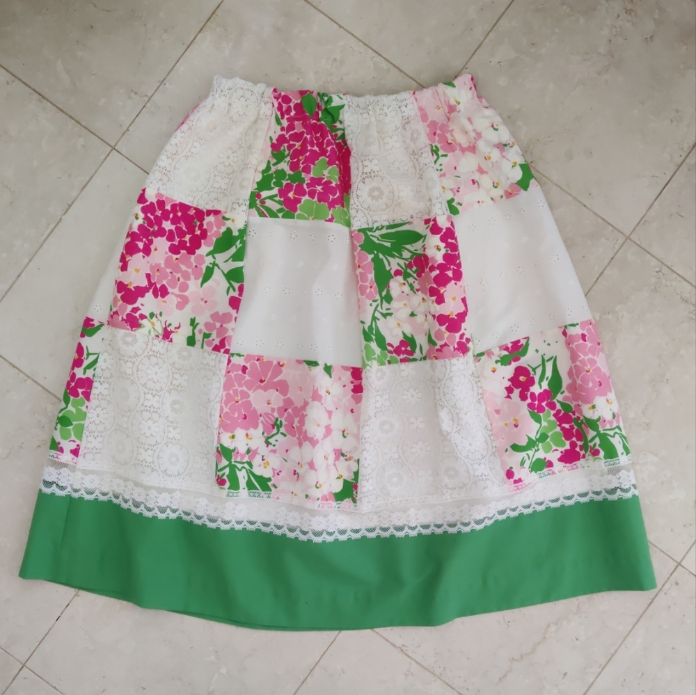 Vintage 70s Tumbleweeds Floral Patchwork Prairie Cottagecore Boho Skirt 🌸❇️🌸